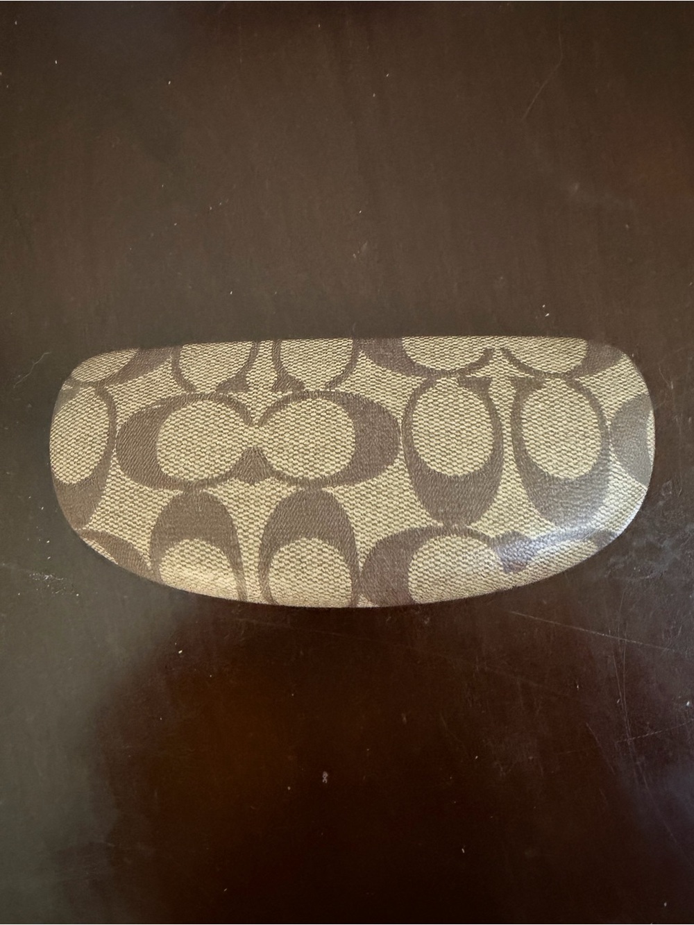 COACH Vintage Signature C Monogram Hard Clamshell Eyeglass Sunglasses Case